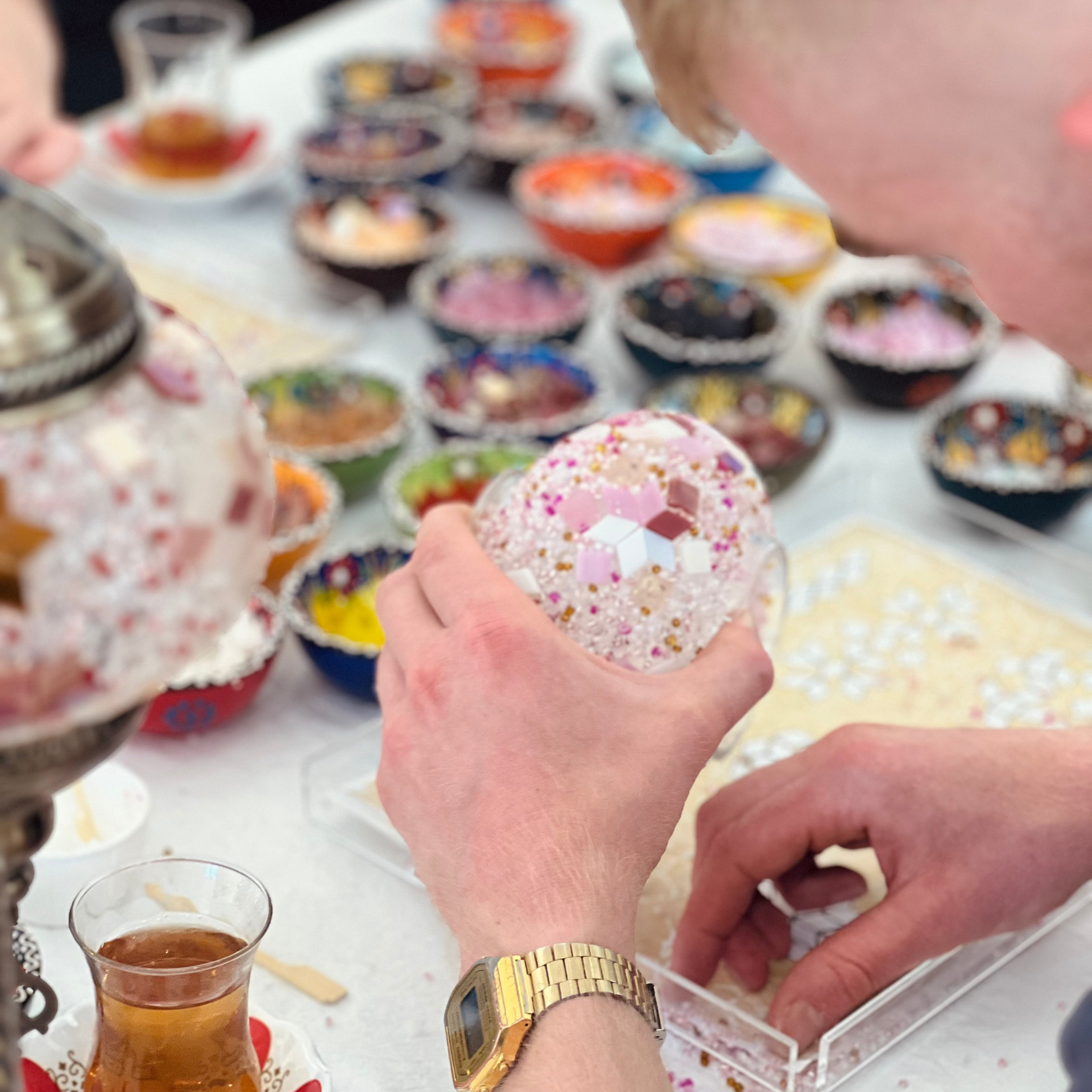 things to do in melbourne. Turkish mosaic lamp class. art masterclass. class bento