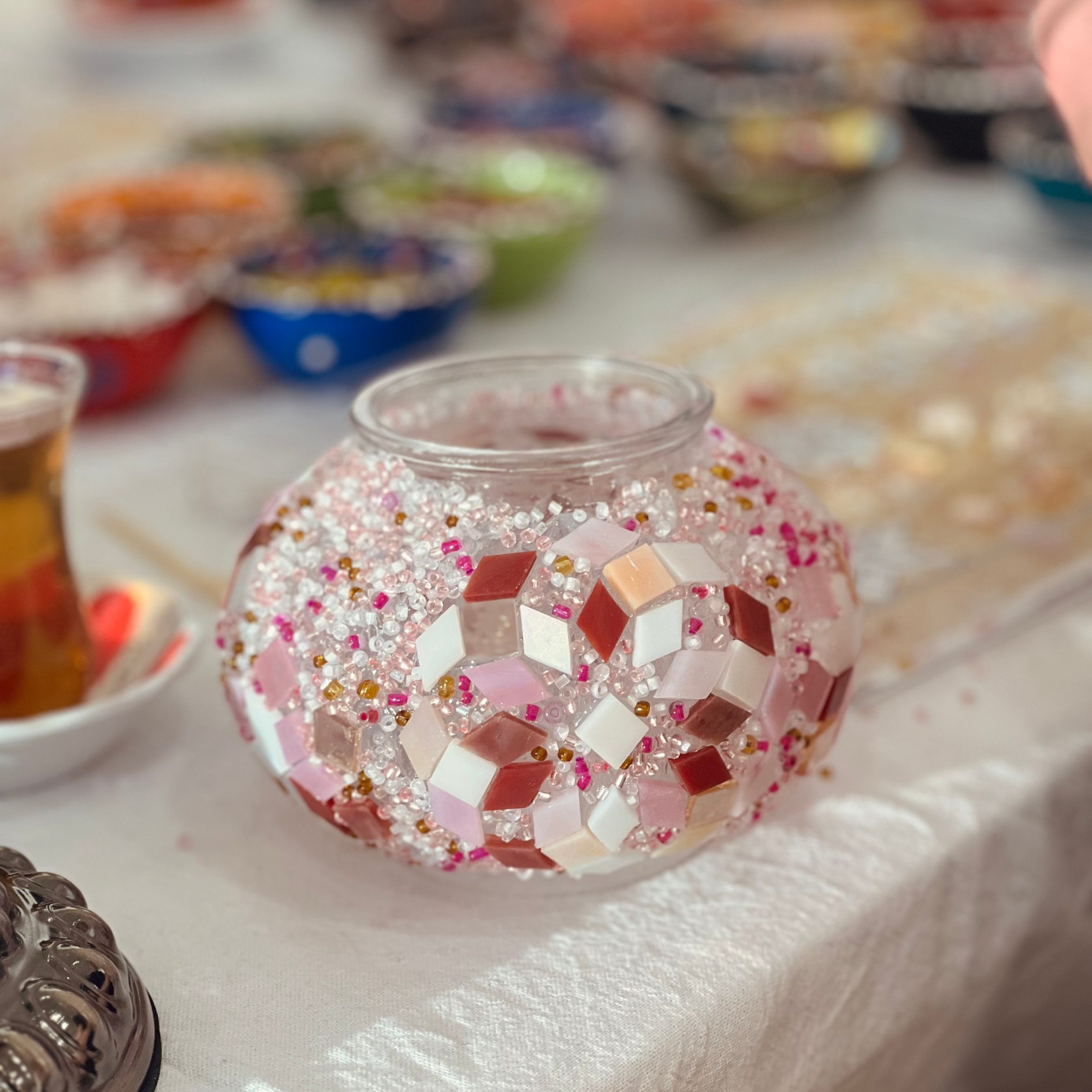 things to do in melbourne. Turkish mosaic lamp class. art masterclass. class bento